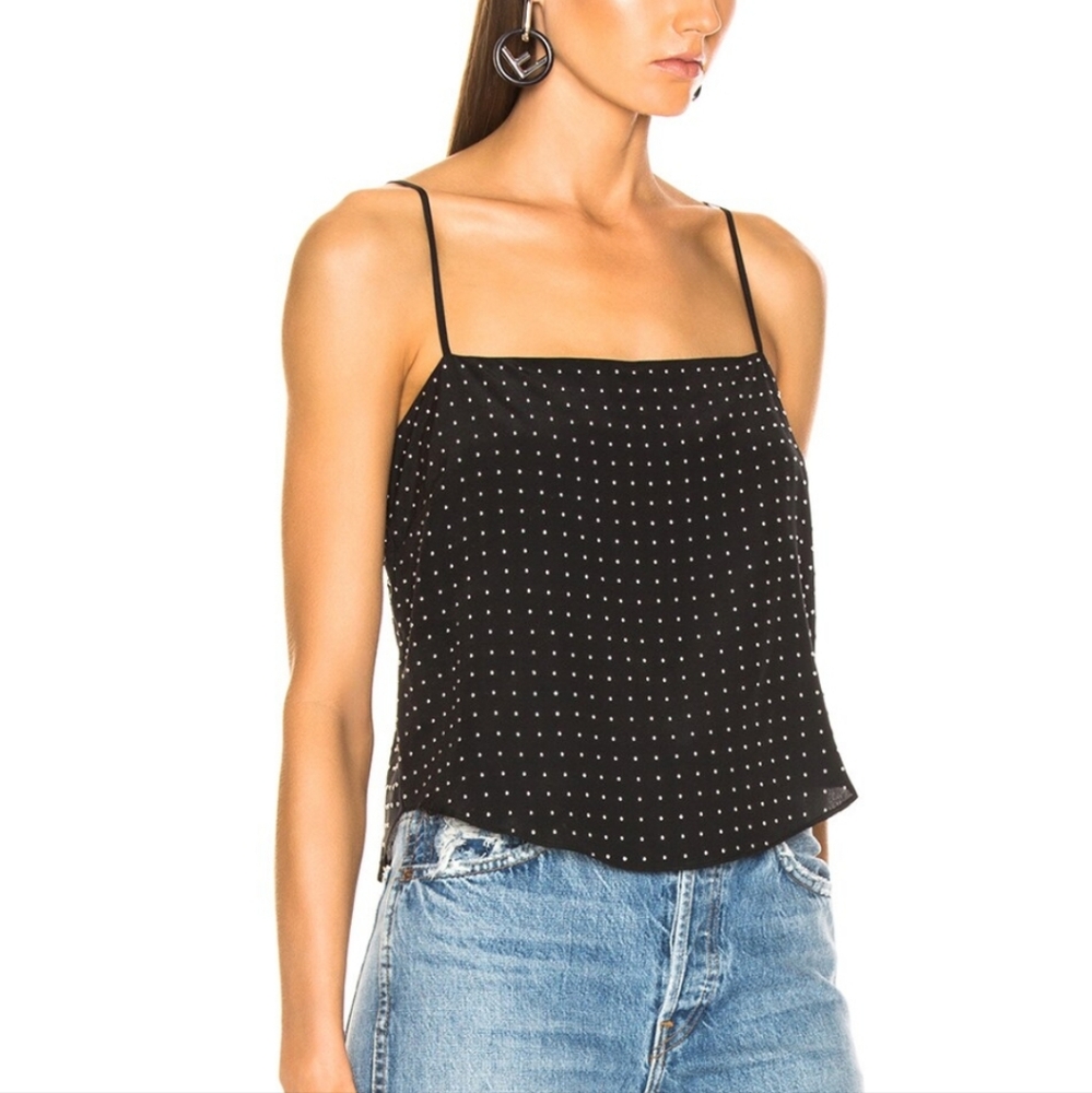 Straight across studded cami